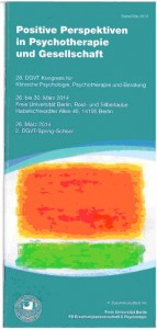 Cover - Psychotherapie-Kongress  der DGVT, März 2014